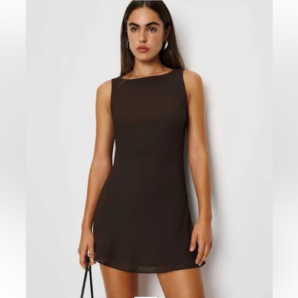 Reformation Brown Dale Mini Dress